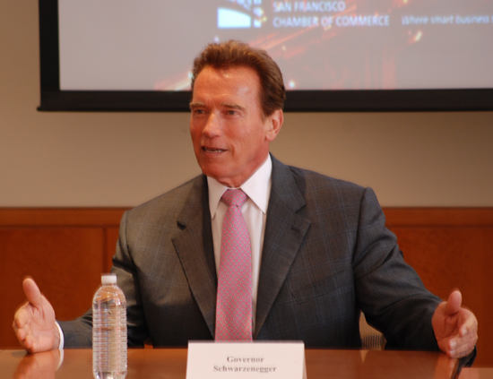 Governor Schwarzenegger Governor Schwarzenegger speaks on budget reforms at the SF Chamber of Commerce