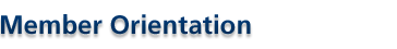 Member Orientation